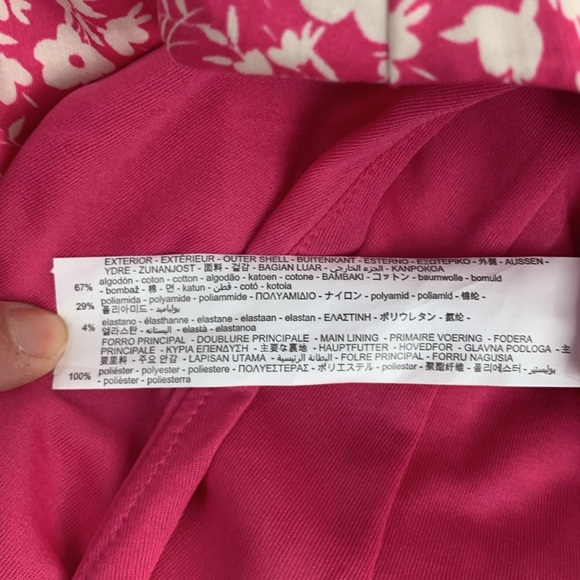 Zara Pink Floral Body Suit Tank Top Style Size Small Adjustable Zip up New NWT - Picture 11 of 16